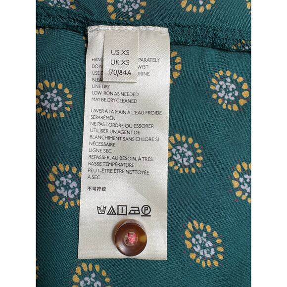 Anthropologie Maeve Monika Tunic Top Teal XS Button Down - Picture 8 of 11